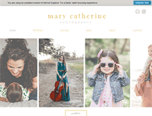 Tablet Screenshot of marycatherinephotography.com